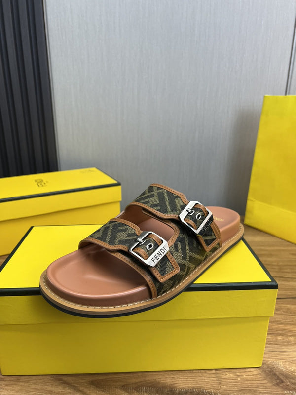 "FF" Sandalen Braun